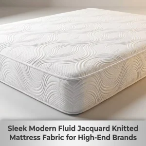 350GSM Medium Weight Modern Fluid Orbit Texture Jacquard Knitted Mattress Fabric