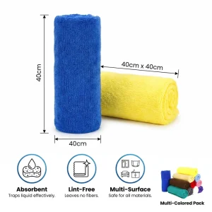 350GSM Warp Knitted 40x40cm Microfiber Car Drying Towel Quick Dry Super Absorbent Lint Free Edgeless Auto Detailing Cloth