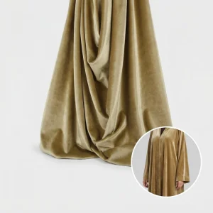 350gsm Heavyweight Warp Knitted Velvet Fabric High Lustre KS Velvet Winter Apparel Material for Luxury Designer Outfits