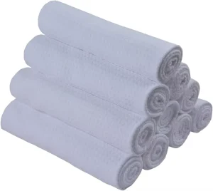 350gsm White Microfiber Waffle Kitchen Towel Quick Drying Low Sensitivity Woven From Polyester Sports Towel Product Category