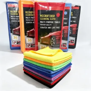 36 PK Premium Microfiber Cleaning Cloth Custom Packaging Absorbent Rags Cleaning Cloths for Car Washing Home Kitchen Use