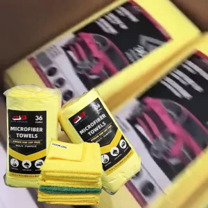 36 Pack Toallas Tecnicas 300GSM Hi Lo Pile Para Motor 400GSM Waffle Car Detailing Cleaning Towels Chemical Resistant