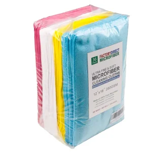36 Piece 40*40CM Microfiber Car Wash Towel Set 300 GSM Quick Dry Hand Wash Detailing Cloth Home Use Solid Color