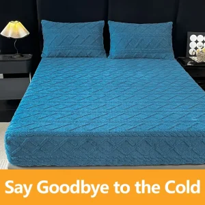 360° Flannel Fitted Sheet Warm Bedsheet Bed Mattress Cover Bedding Set for Home
