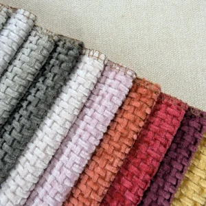 360GSM Durable Chenille Couch Fabric Solid Color Textile Anti Pilling and Abrasion Resistant for Hotel Upholstery