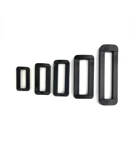 38mm Black Plastic D Ring Buckle Strong Belt Loop Strap Slider for Bag Backpack Webbing Flat D ring Design