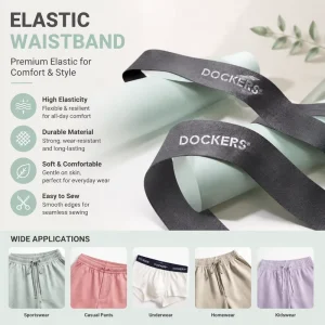 38mm Wide Colorfast Washable Tech Silicone Printed Elastic Waistband 1.5 Inch Breathable Woven for Bags Garments