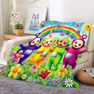 3D Cartoon Tele Baby Printing Throw Blanket Customized Digital Print Fleece Flannel Blankets Gifts for Kids