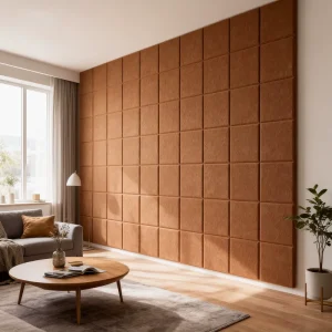 3D Carved Square PET Acoustic Panels Sound Absorbing Felt Wall Panel High Density Soundproof Board for Office Home Theater