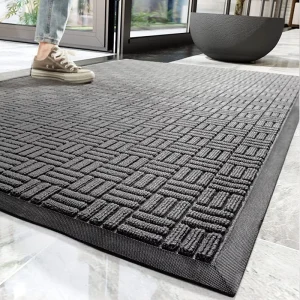 3D Embossed Polypropylene Front Door Mat Rubber Non-Slip Resist Dirt Entrance Doormats Outdoor Out Door Mats Home Entrance