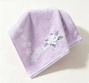 3D Flower Embroidered Towel Combed Cotton Water Absorbing Quick Drying No Shedding Hair Bathroom Gift 35*72cm Customizable