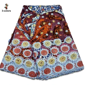 3D Lace Embroidered Fabric Made From 100% Cotton Sold in 5-yard Lengths for Wedding Dresses Evening Gowns