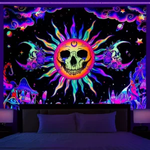 3D Print Trippy Tapestry Mushroom Tapestry Hippie Psychedelic Abstract Art Wall Hanging Tapestries