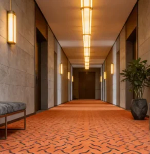 3D Printed Commercial Nylon PET Friendly Anti Bacteria Eco Friendly Restaurant Floor Hotel Room Wall Wall Tufted Roll Carpet