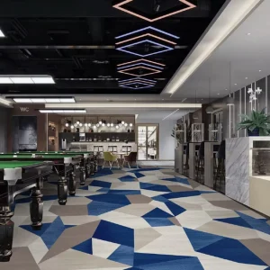 3D Printed Eco friendly Luxury Wall to Wall Carpet 4m Custom Tufted PP Material Loop Pile for Ballrooms Billiards Halls