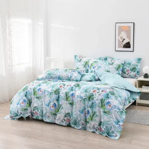 3D Printed Sheets King Size Duvet Cover Set Cotton Pillowcase Botanical Bedding Set Microfiber