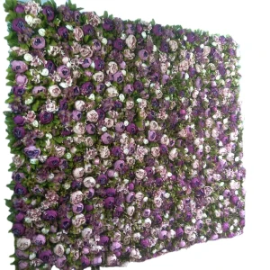 3D Purple Peony Rose Flower Wall Panels Wedding Occasion Backdrop Table Runner Artificial Flowers
