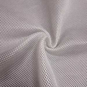 3D Spacer Mesh White Knitted Mattress Fabric Breathable Polyester Mattress Ticking Fabric with Embossed Wave Pattern
