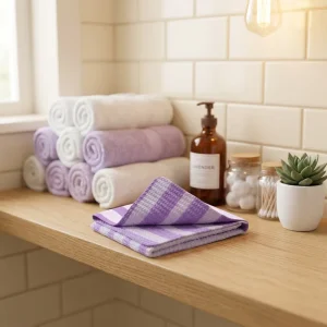 3D Striped PVA Towel for Drying Hair Wiping Cars & Pet Use Multi Functional Highly Absorbent Quick Drying Soft & Anti Shedding