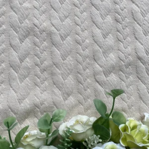 3D pattern jacquard polyester spandex scuba fabric for baby clothing