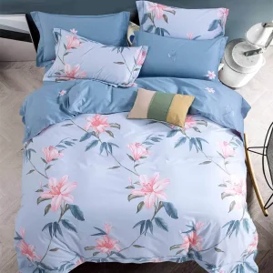 3PCS Set Decor Home Bed Sheets Bed Textile Bedding Flat Sheet Flower Bed Sheet+ Pillow Covers Pillow Soft Warm Bedsheets