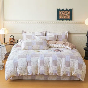 3PCS Washed Microfiber Duvet Cover Set Home Use Washable Bed Linen