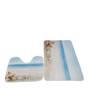 3Pcs Set Anti Slip Absorbent Bath Mat Shower Room Floor Rug Doormat Bathtub Decor Carpet Home Bathroom Toilet Made Polyester