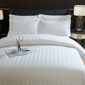 3cm Cotton Stripe Bedding Sets for 5 Star Hotel Stripe Duvet Cover Flat Sheet Fitted Sheet Pillow Case