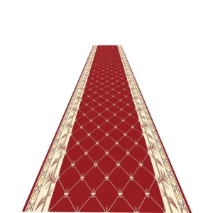 3d Printed Velvet Non slip Event Red Carpet for Hotel Commercial Carpet Custom Long Hallway Runner Rugs