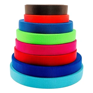 3inch Embroidered Nylon Webbing Tape Herringbone Pattern 5/8 White Webbing 25mm 55mm 75mm Sizes Woven Technique
