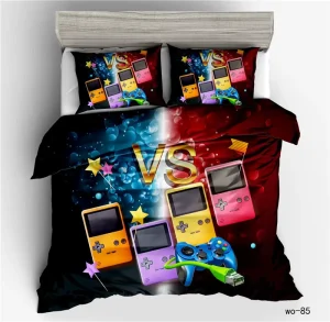 3pcs 100% Polyester Cartoon Game Digital Print 3D Comforter Set Queen King Twin Sizes Single Bedding Home Hotel