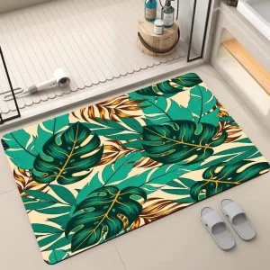 3pcs Diatom Mud Carpet Bath Mat Water Absorbing Bathroom Mat Machine Made