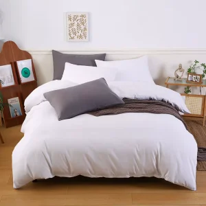 3pcs Eco Friendly 300tc Microfiber Bedding Set Breathable Cooling Plain Duvet Cover Pillowcase Soft Relaxing All Season