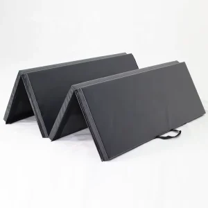 4 Fold Exercise Workout Mat Gymnastics Gym Mat with Carrying Handles Folding High Density Anti Tear Portable Fitness