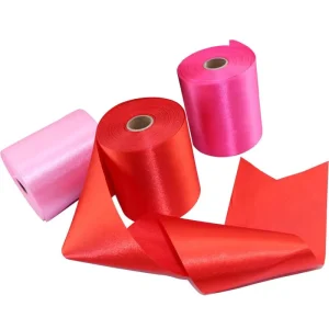 4 Inch Solid Fabric Large Ribbon for Cutting Ceremony Kit Grand Opening Chair Sash Table Car Bows Gift Wrapping Decoration