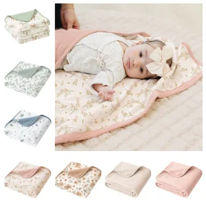 4 Layer 100% Cotton Multi functional Baby Blanket Breathable Thickened Wearable Heated All Season Baby Quilts&Blanket