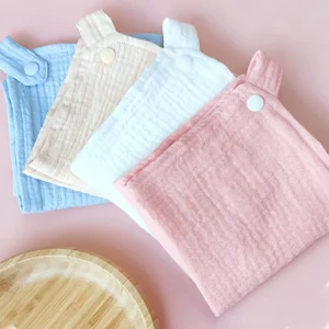 4 Pcs Colorful Muslin Face Cloth Handkerchief Organic Cotton Baby Towel Soft Saliva Washcloth for Newborn Gift