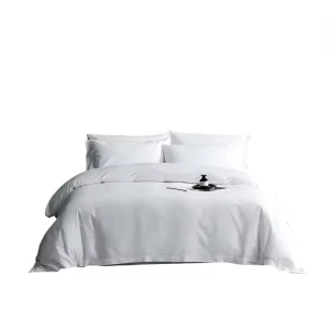 4 Piece Comforter Set 300 Thread Count 100% Cotton Satin Modern Design All-Season Customizable Hotel Use