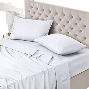 4 Piece Duvet Cover Set 150×200 Brushed Microfiber 200TC Fitted Sheet Flat Sheet 2 Pillowcases