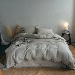 4-Piece Polyester Bedding Set Custom Size Available, Includes Duvet Cover, Flat Sheet and Pillowcases