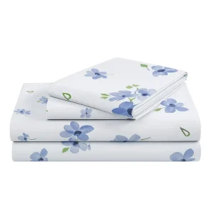 4-Piece Printed Bed Sheet Set 100% Polyester Bedding Set for Queen and King Size
