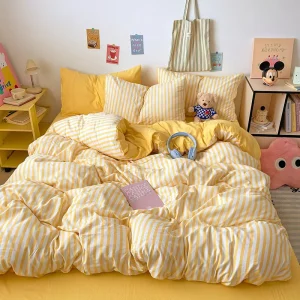 4-Piece Printed Ultra-Soft Microfiber Sheet Set Comfortable All-Season Bed Sheets Set