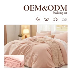 4 Piece Queen Size Solid 100% Polyester Woven Breathable Wrinkle Resistant Eco Friendly Modern All Season Bedding Set