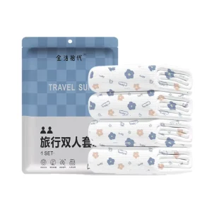 4 Piece Set Individually wrapped disposable hotel bed sheets portable and Disposable Bed Sheet Duvet Cover Pillowcase