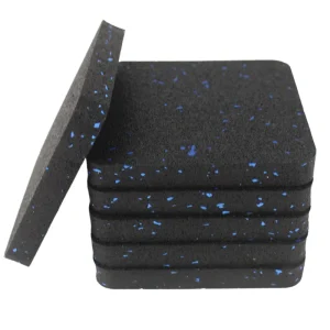 4 Pieces Exercise Equipment Mats Shock Absorbing Rubber Treadmill Pads for Carpet Floor Protection