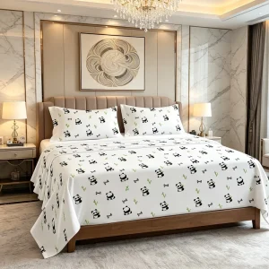 4 Pieces Hygienic Bed Sheet Quilt Cover Pillowcase Kit Disposable Bedding Set for Hotel Travel