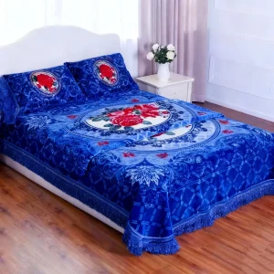 4 Pieces Raschel Blanket Set Korea Style 3D Printed