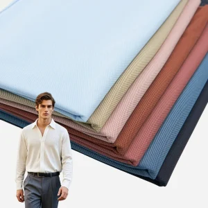 4 Way Stretch Quick Dry Technical Polyester Spandex Plain Dyed Dobby Fabric for Sportswear and Shirts