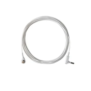 4.5m 15ft USA Plug Earthing Grounding Cord White Black PU 100K Resistance Grounded Earth Wire
