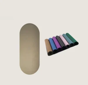 4.5mm Wet Slip Barefoot Studio Practice Custom Oval PU Natural Rubber Yoga Mat